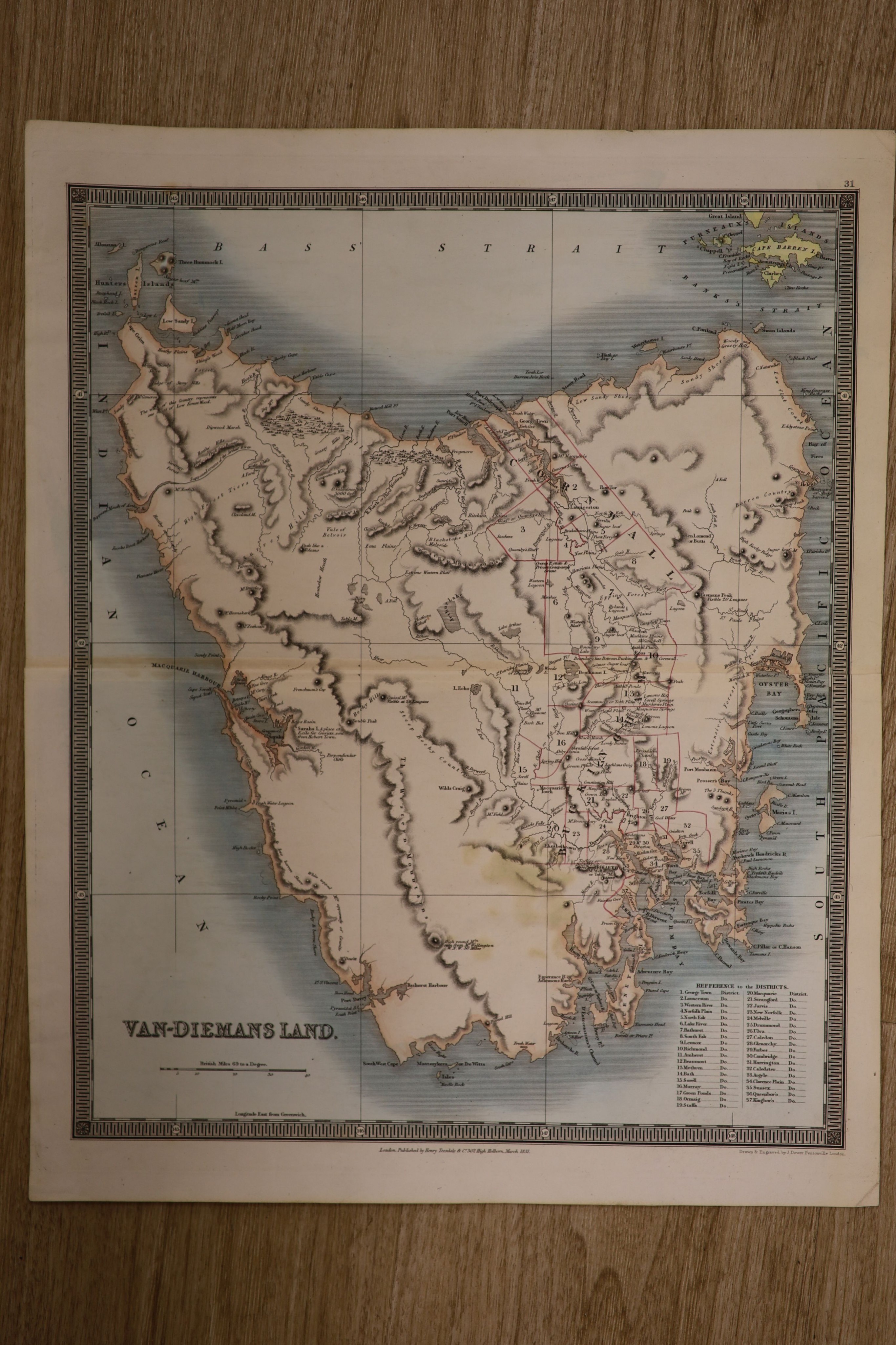 A folio of 19th century maps of Tasmania